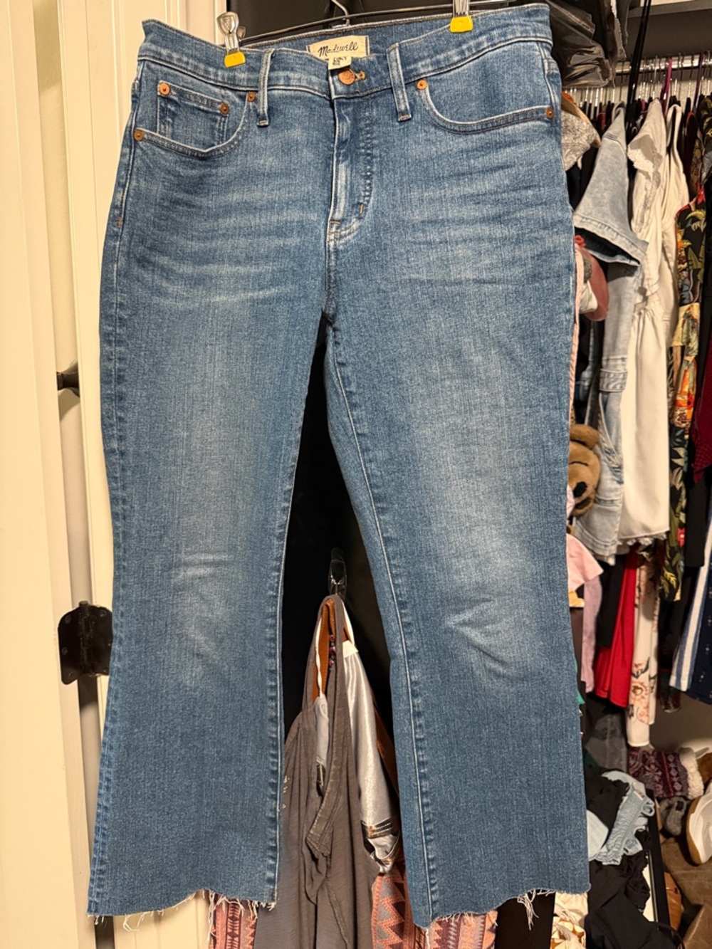 Madewell Medium Blue Mid-rise Kick Out Jeans